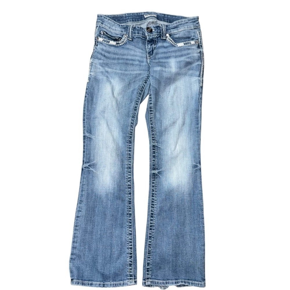 Daytrip Aquarius Women’s 28R Blue Low Rise Bootcut 99% cotton Denim